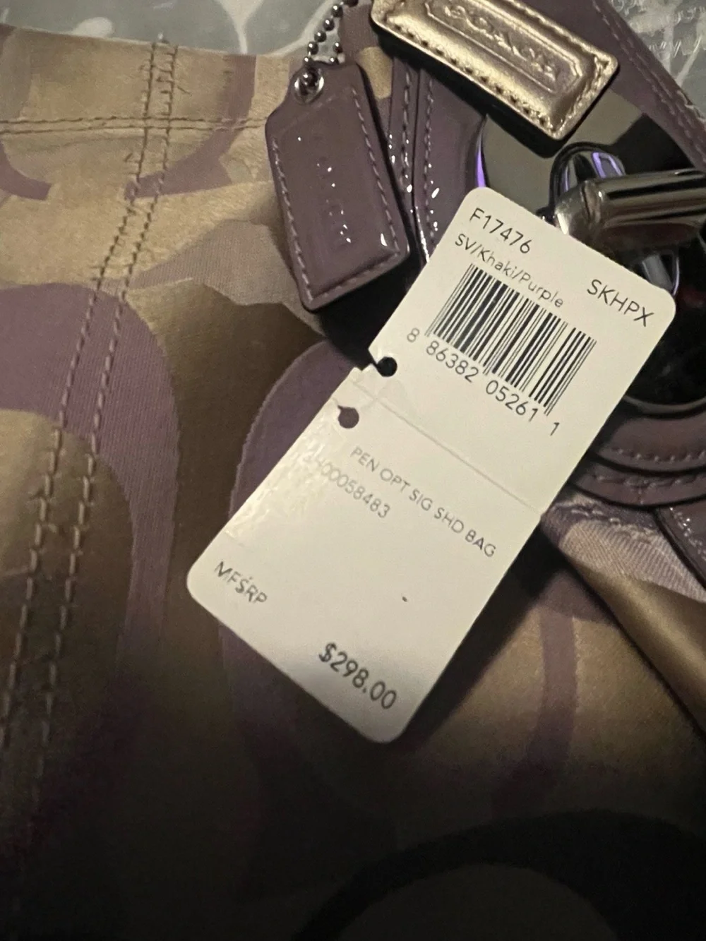 Coach Lavender Interior Shoulder Tote used